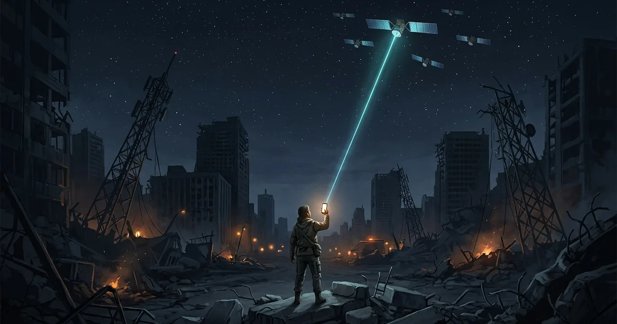 When Cell Towers Fail: Your Phone Now Talks to Satellites